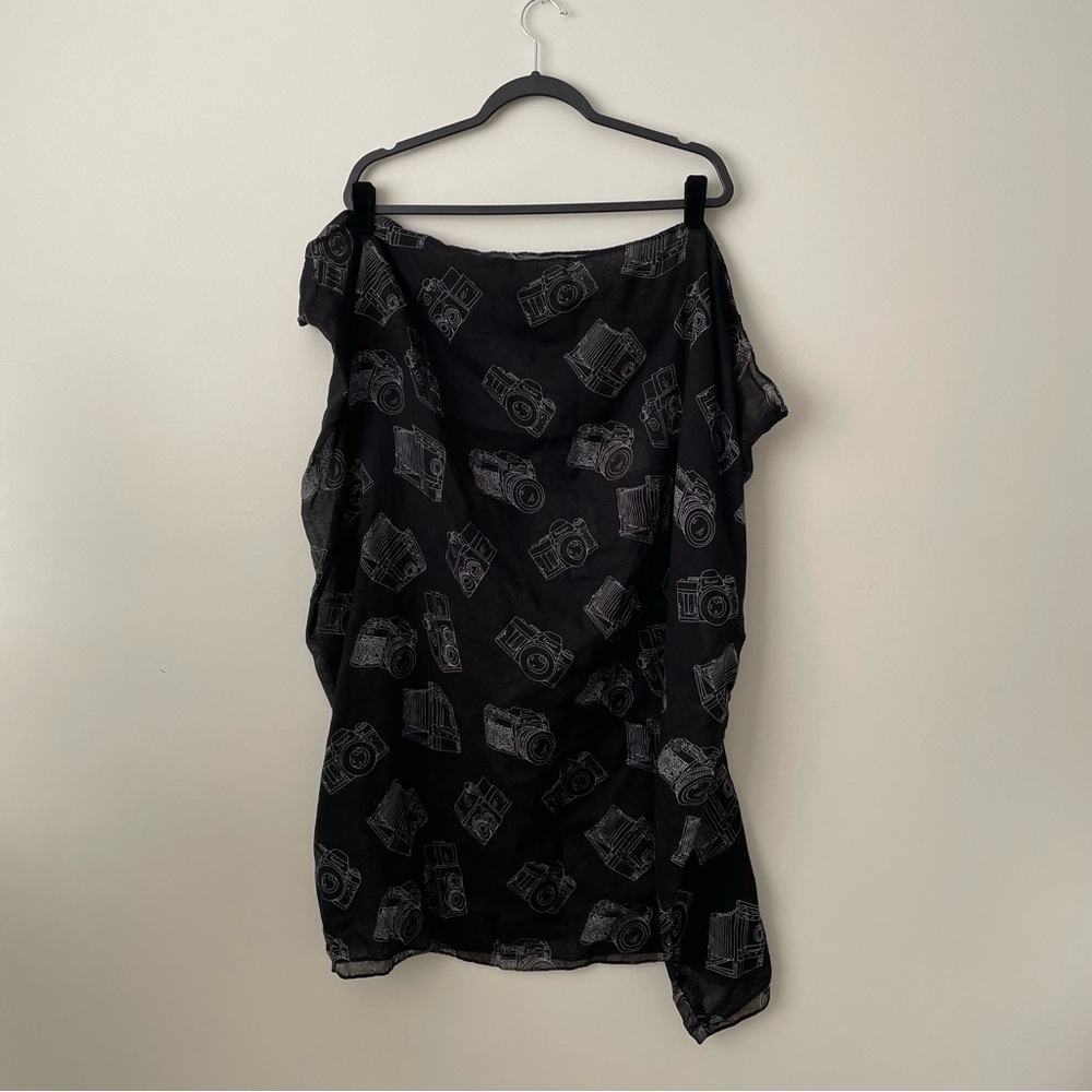 Camera Design Black Infinity Scarf - Picture 2 of 3